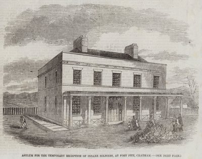 Asilo para la Recepción Temporal de Soldados Insanos, en Fort Pitt, Chatham de English School