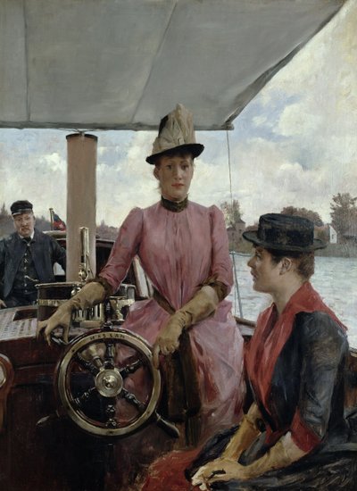 Al timón - Damas a bordo del barco fluvial Hassan de English School