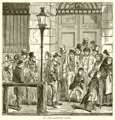 En la puerta del hospital de English School