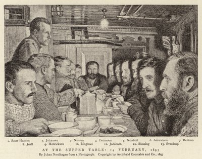En la mesa de la cena de English School