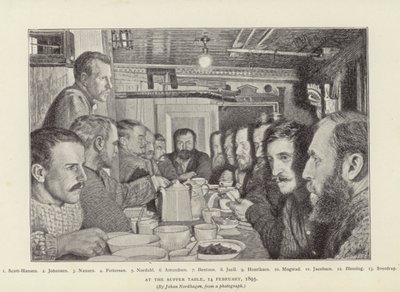En la mesa de la cena de English School