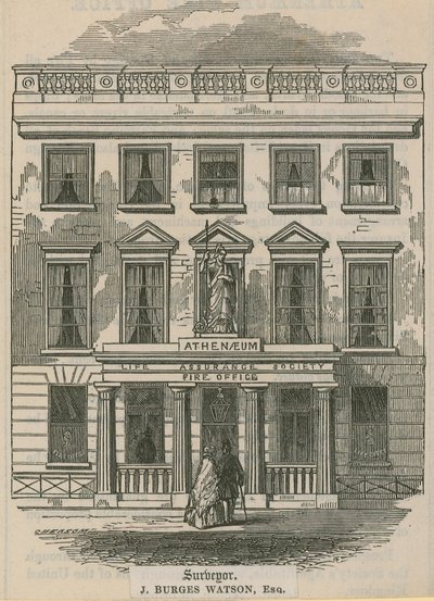 Sociedad de Seguros de Vida Athenaeum, Oficina de Incendios, Londres de English School