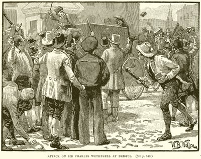 Ataque a Sir Charles Wetherell en Bristol de English School