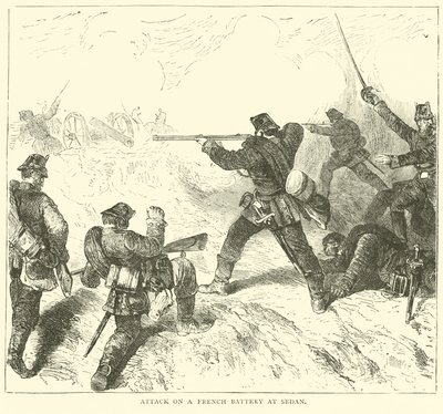 Ataque a una batería francesa en Sedan, septiembre 1870 de English School