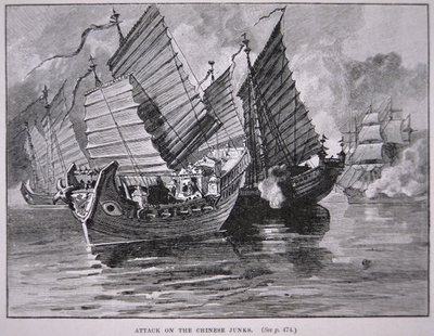 Ataque a los juncos chinos en 1841 de English School
