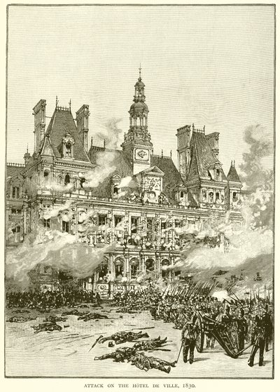 Ataque al Hotel de Ville, 1830 de English School