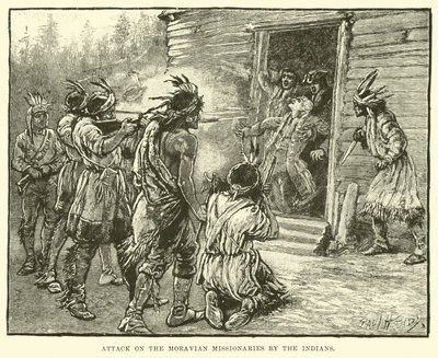 Ataque a los misioneros moravos por los indios de English School