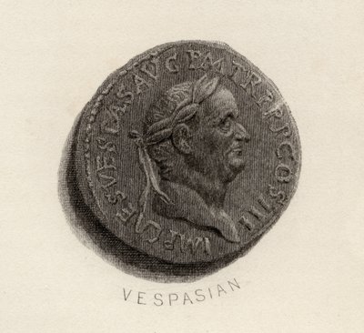 Moneda áurea, de la era de Vespasiano, Tito Flavio Vespasiano de English School