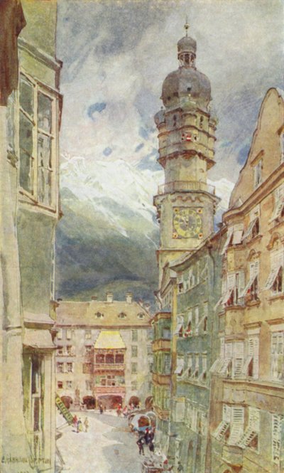 Austria: Innsbruck (litografía en color) de English School