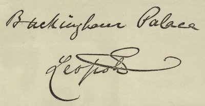 Autógrafo del Duque de Albany de English School