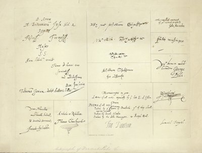 Autógrafos de poetas dramáticos de English School