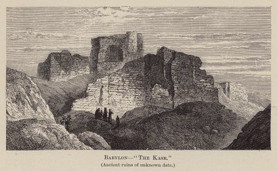 Babilonia, "El Kasr" (grabado) de English School