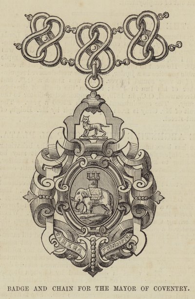 Insignia y Cadena para el Alcalde de Coventry de English School