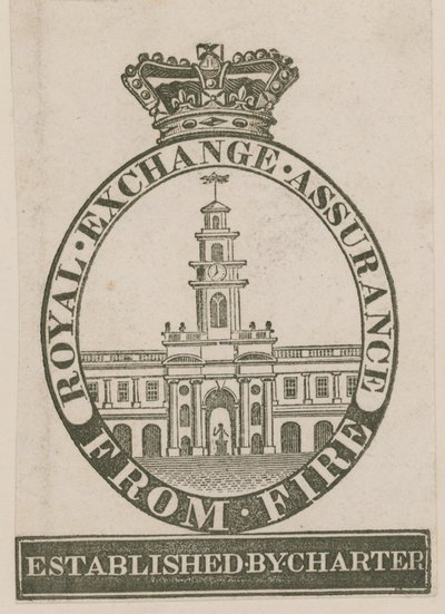 Insignia de la Royal Exchange Assurance contra Incendios de English School