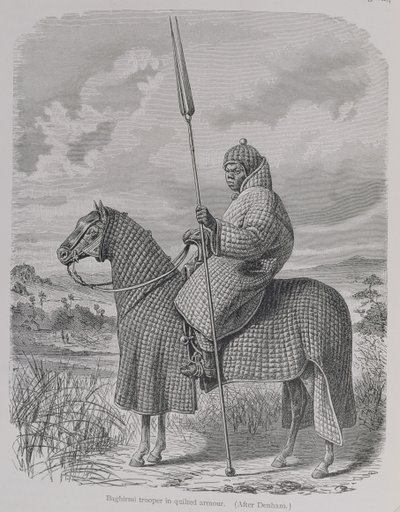 Soldado de Baghirmi con armadura acolchada, de 