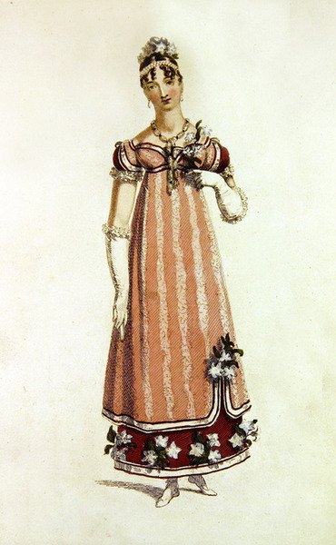 Vestido de baile, lámina de moda de Ackermann