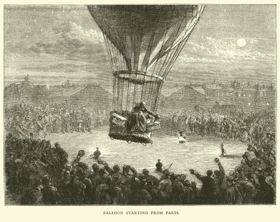 Globo partiendo de París, septiembre 1870 de English School