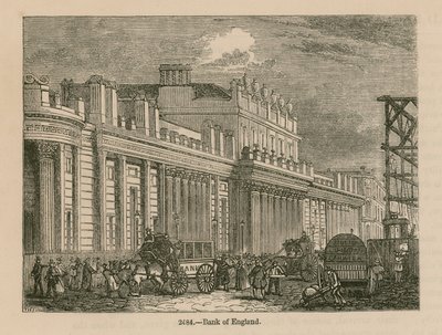 Banco de Inglaterra, Fachada Sur de Sir John Soane, 1823 de English School