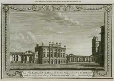 Banco de Inglaterra, Ala Oeste añadida por Sir Robert Taylor, 1783 de English School