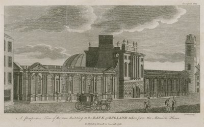 Banco de Inglaterra, Ala Oeste añadida por Sir Robert Taylor, 1783 de English School
