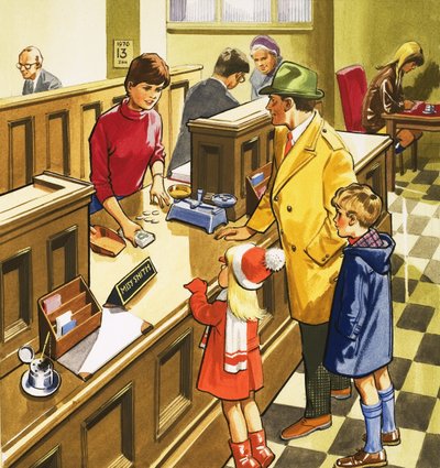 Cajero de banco de English School