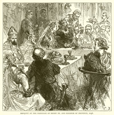 Banquete en el Matrimonio de Enrique III y Leonor de Provenza, 1236 de English School