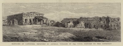 Cuarteles en Cawnpore, defendidos por el General Wheeler en 1857, hasta quedar en esta condición de English School