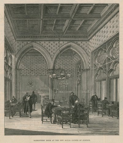 Sala de Abogados en los nuevos Tribunales Reales de Justicia de English School