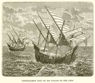 Bartolomé Díaz en su viaje al Cabo de English School