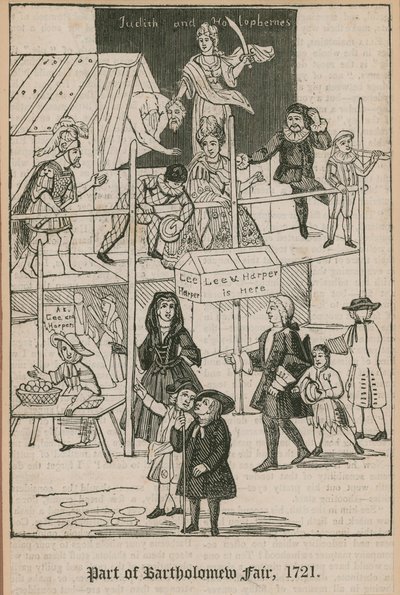 Feria de Bartholomew, 1721; Puesto de Lee y Harper de English School