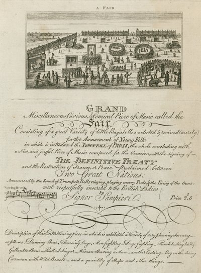 Feria de Bartholomew, Londres: Anuncio de una feria para 1806 de English School