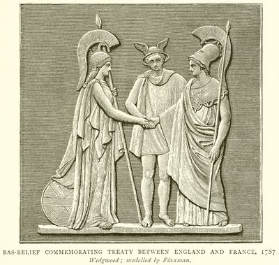 Bajorrelieve conmemorativo del tratado entre Inglaterra y Francia, 1787 de English School
