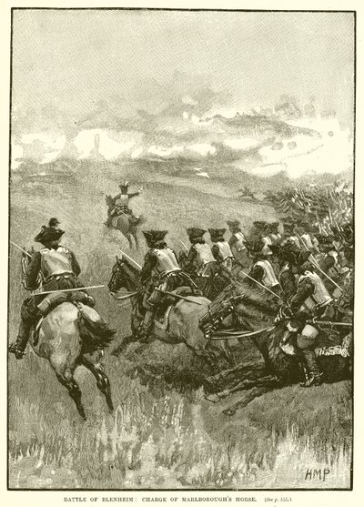 Batalla de Blenheim: carga de la caballería de Marlborough de English School