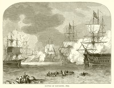 Batalla de Navarino, 1827 de English School