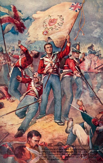 Batalla de Salamanca, 22 de julio de 1812 (litografía en color) de English School