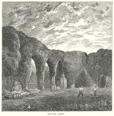 Abadía de Beaulieu (grabado) de English School