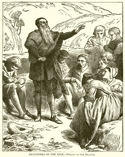 Comienzos de la Kirk.--Adoración en la ladera de English School