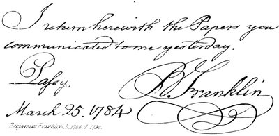 Benjamin Franklin, nacido en 1706, fallecido en 1790 de English School