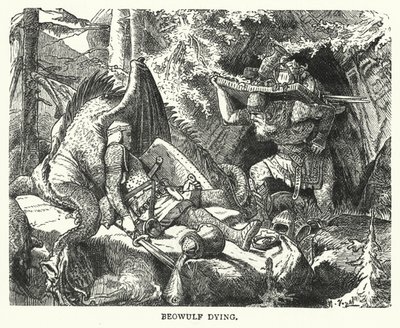 Beowulf muriendo de English School
