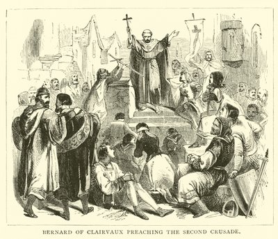 Bernardo de Claraval predicando la Segunda Cruzada de English School