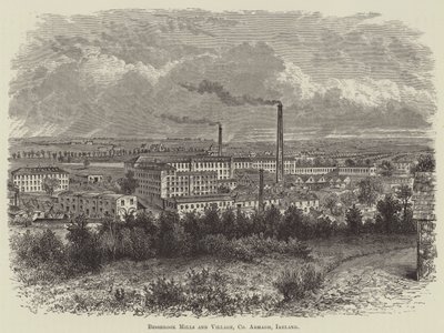 Molinos y pueblo de Bessbrook, Condado de Armagh, Irlanda de English School