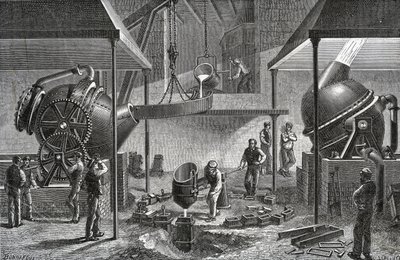Proceso Bessemer, Acería de Sheffield de English School