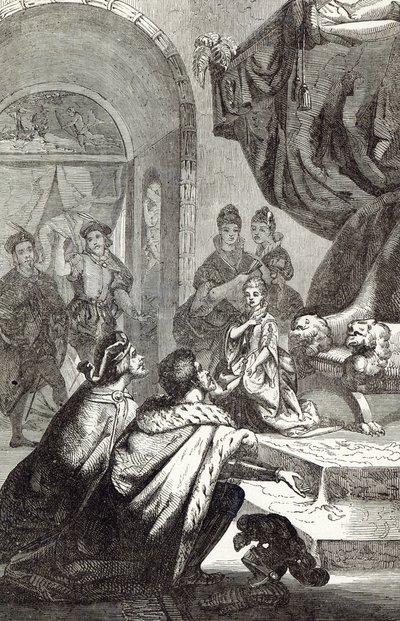 Desposorio de la princesa francesa con Ricardo II, ilustración de 