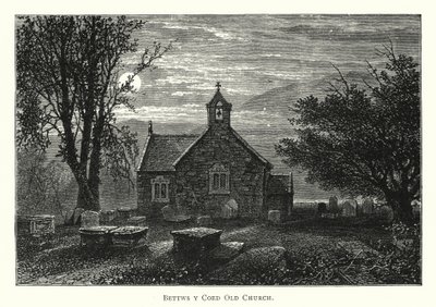 Iglesia Vieja de Bettws y Coed (grabado) de English School