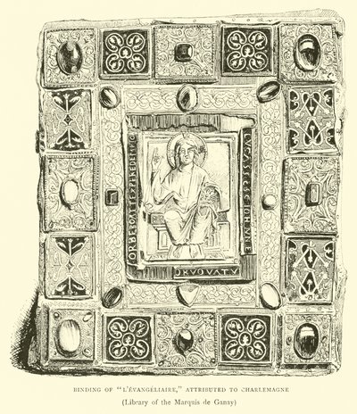 Encuadernación del Evangelio, atribuida a Carlomagno de English School