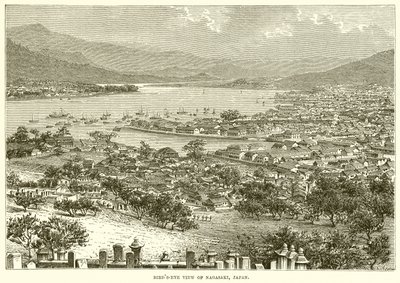 Vista aérea de Nagasaki, Japón de English School
