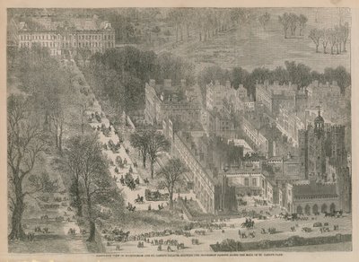 Vista aérea de los Palacios de Buckingham y St. James de English School