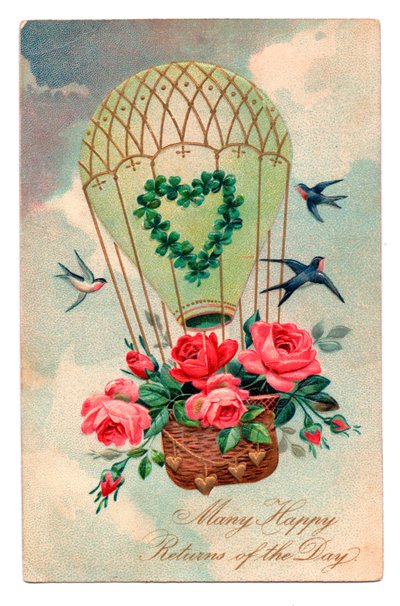 Tarjeta de cumpleaños, c.1907 de English School