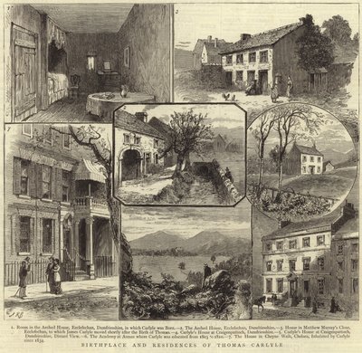 Lugar de nacimiento y residencias de Thomas Carlyle de English School