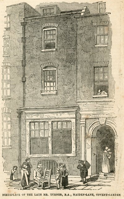 Lugar de nacimiento de J M W Turner en Maiden Lane de English School